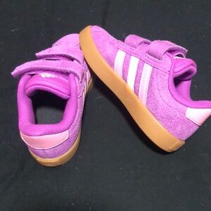 Adidas Purple and Pink Sneakers with Velcro Straps